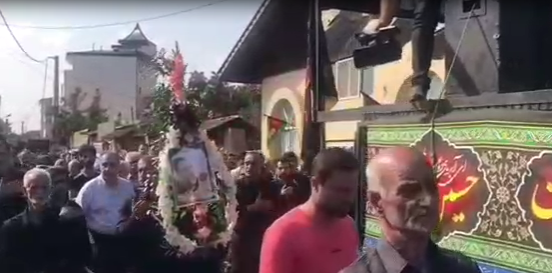 تشییع پیکر یک جانباز دفاع مقدس در لنگرود