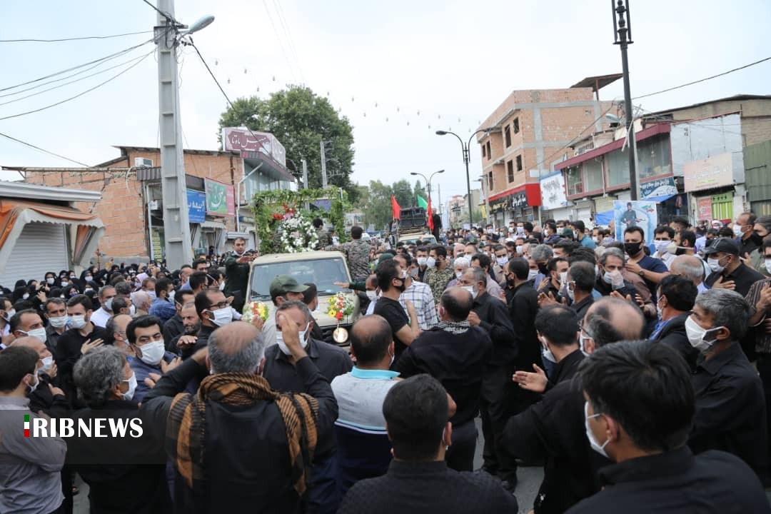 پیکر مطهر شهید مدافع حرم در ساری آرام گرفت