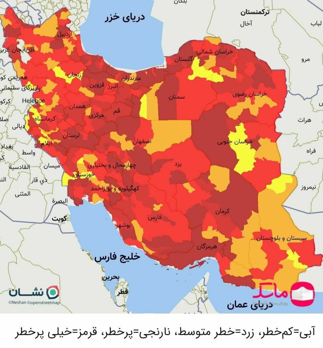 مازندران در آستانه قرمز شدن کامل کرونایی