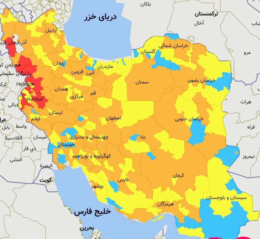 بهبود وضعیت رنگ بندی کرونایی در سمنان