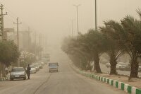 آسمان جنوب غرب خوزستان غبارآلود می‌شود