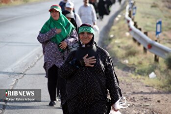 زائران پیاده حرم امام رضا (ع) در جاده های منتهی به مشهد مقدس