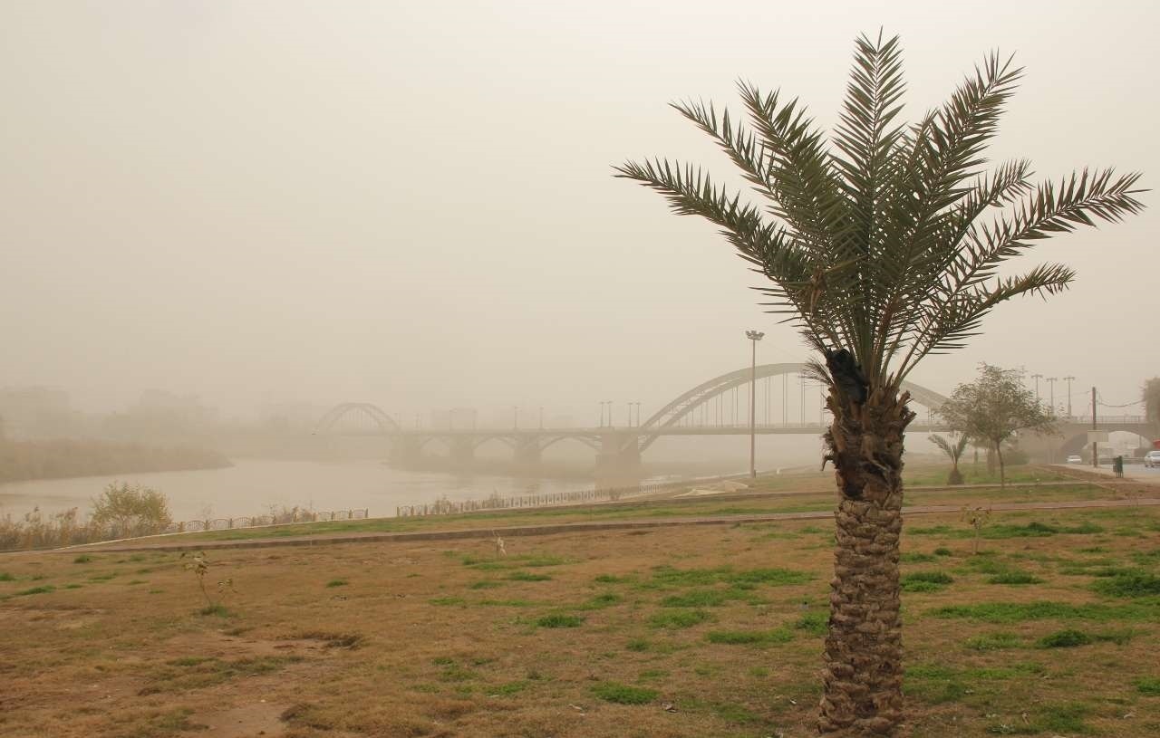 خرمشهر در وضع قرمز و آبادان در وضع نارنجی آلودگی هوا