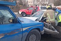 ۲ مصدوم در برخورد سرویس مدرسه با وانت نیسان در مشهد