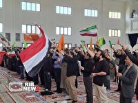 فریاد انتقام خواهی نمازگزاران کیش در سوگ امام شهید امت