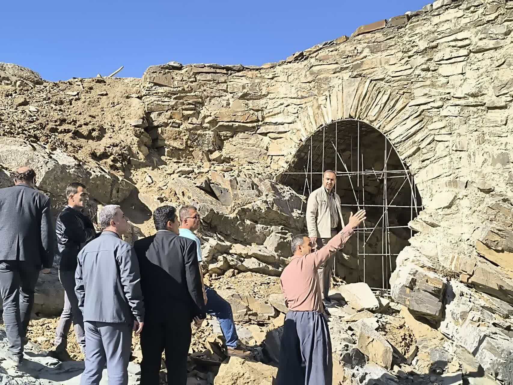 تسریع عملیات مرمت پل تاریخی سلطان در بوکان