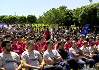 برگزاری جشنواره بزرگ خانوادگی والیبال در  قزوین + فیلم