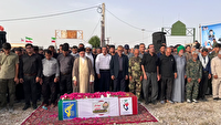 تشییع پیکر بسیجی شهید  در روستای آبکش دیر