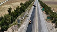 آسفالت مسیر اربعین در ایلام