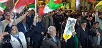 طنین ایستادگی مردم در میدان معلم در پی شهادت رهبر انقلاب