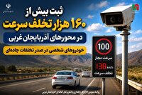 ثبت بیش از۱۶۰ هزارتخلف سرعت در محورهای آذربایجان‌غربی
