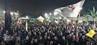 خروش ملاردی‌ها در شب ۱۱۲؛ حمایت از حزب‌الله لبنان در سوگ شهید رهبر