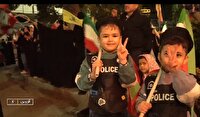 همدلی و پرچم گردانی مردم در شب هشتاد و ششم