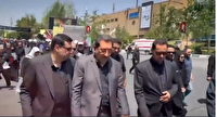 ‏حضور وزیر صمت در مراسم وداع با رهبر شهید