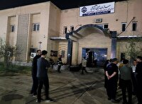 خاموش شدن آتش در اداره تامین اجتماعی امیدیه