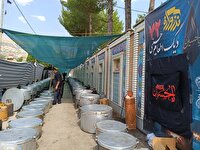 نذرواره ۷۲ دیگ اطعام حسینی در مصلای یاسوج