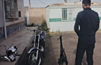سارق حرفه‌ای موتورسیکلت با تیراندازی پلیس به دام افتاد